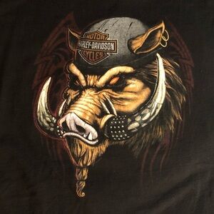 Harley-Davidson Cajun T-Shirt La. crawfish 🦞 black Double Sided graphic sz 3x